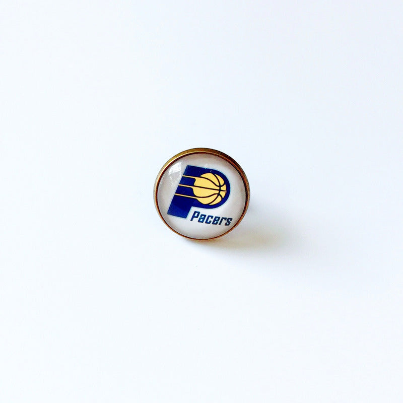 Pin de solapa metálico de equipos de baloncesto retro de la NBA - Insignia con gema vintage - Broche de Kobe Curry - Regalo para fans - Unisex