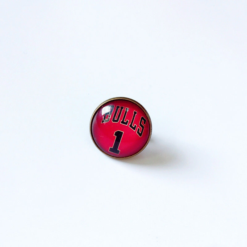 Pin de solapa metálico de equipos de baloncesto retro de la NBA - Insignia con gema vintage - Broche de Kobe Curry - Regalo para fans - Unisex