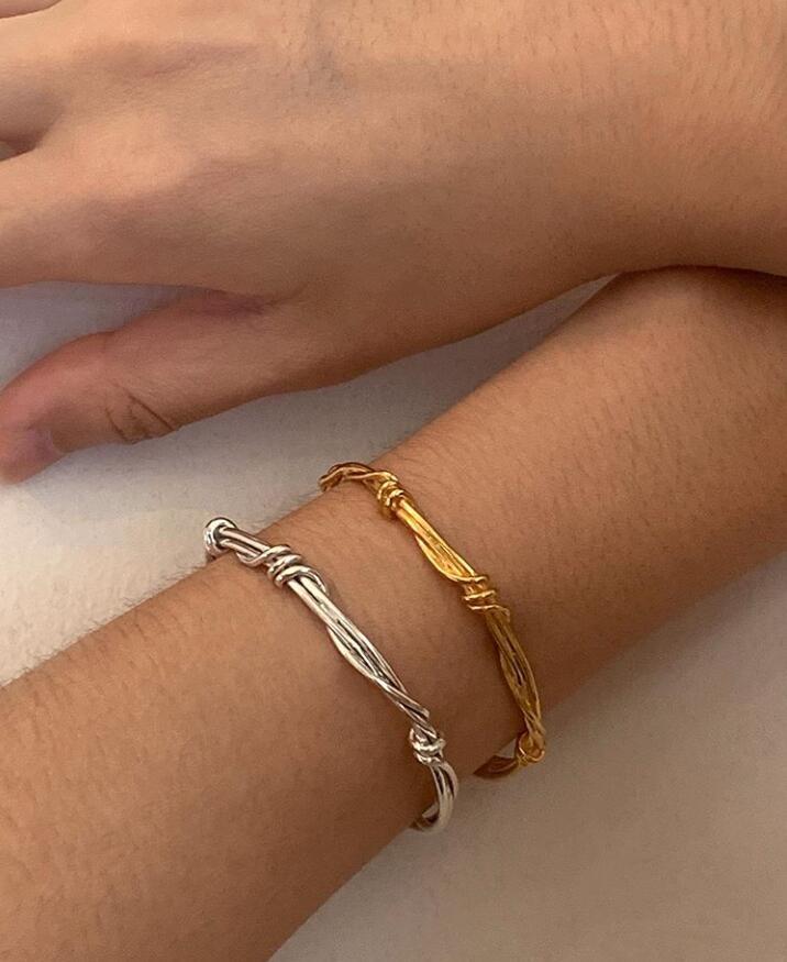 Minimalist Sweet 925 Sterling Silver Polished Geometric Bracelet