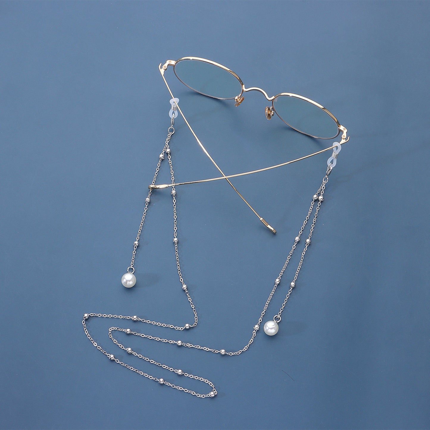 Pearl Tassel Long Alloy Ball Chain Glasses Chain with Round Beads