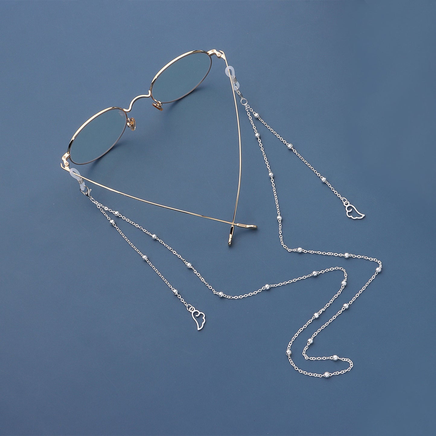 Angel Wing Round Ball Chain Eyewear Holder Alloy Accessory