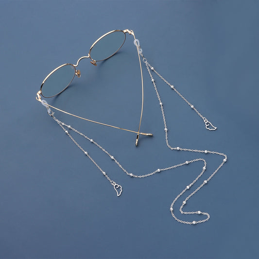 Angel Wing Round Ball Chain Eyewear Holder Alloy Accessory