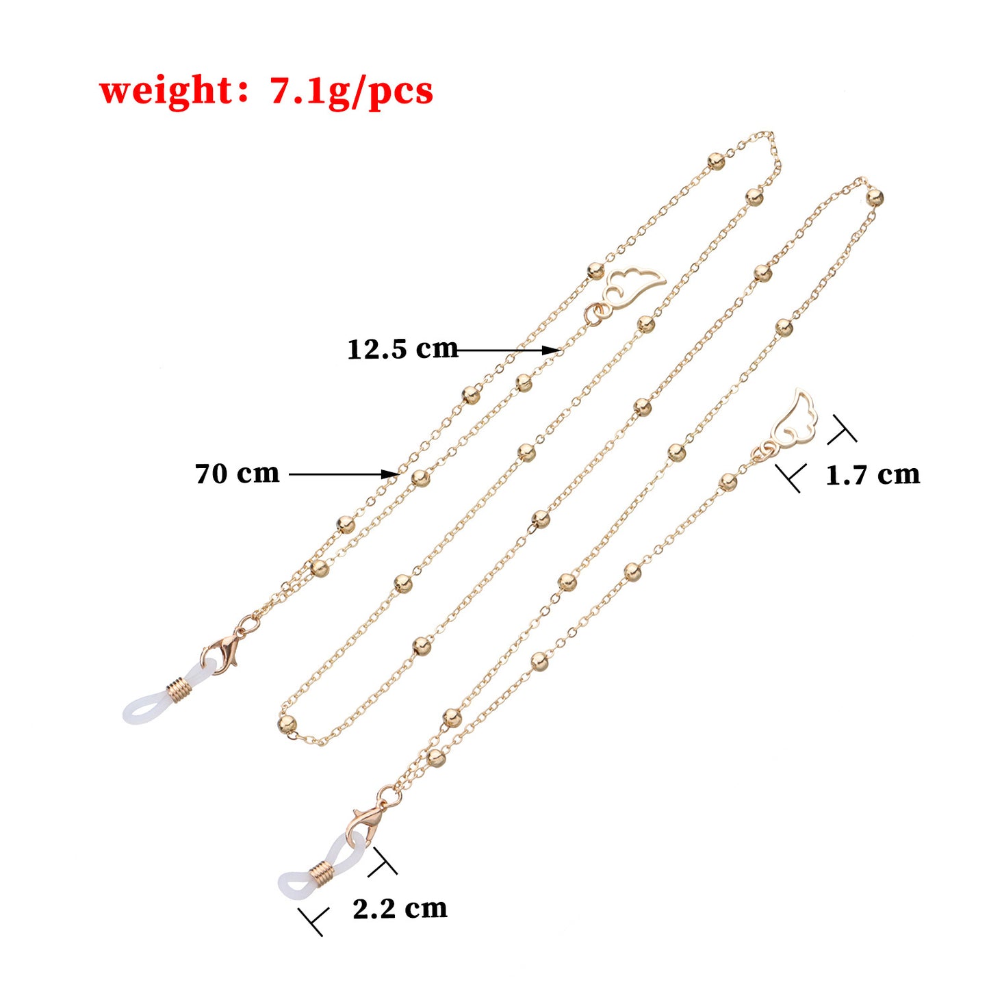 Geometric Round Bead Ball Chain Eyewear Mask Holder