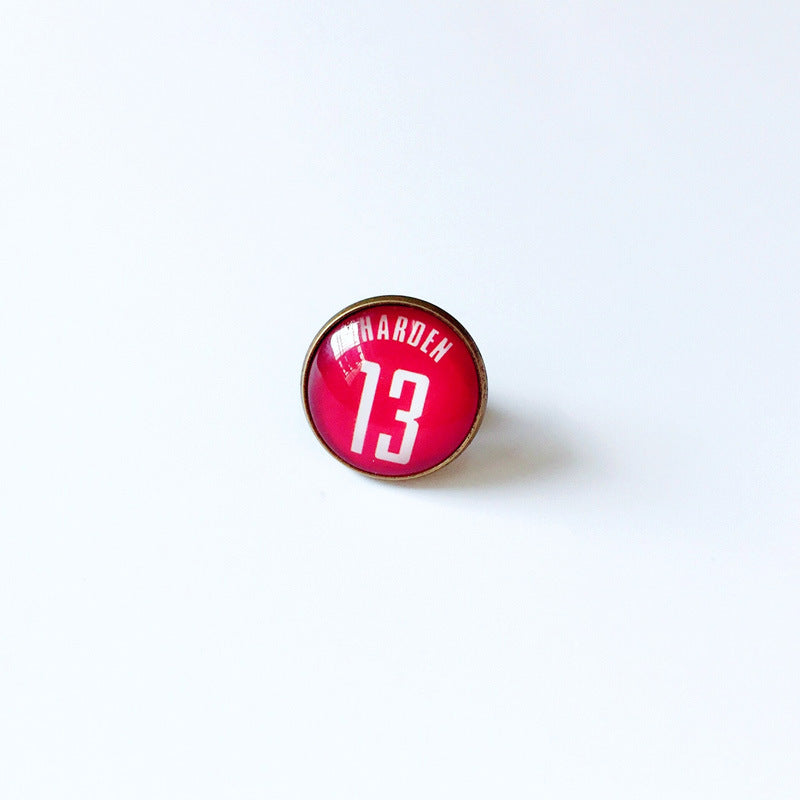 Pin de solapa metálico de equipos de baloncesto retro de la NBA - Insignia con gema vintage - Broche de Kobe Curry - Regalo para fans - Unisex