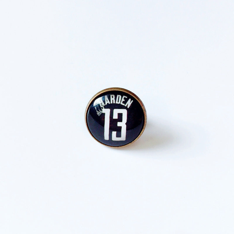 Pin de solapa metálico de equipos de baloncesto retro de la NBA - Insignia con gema vintage - Broche de Kobe Curry - Regalo para fans - Unisex