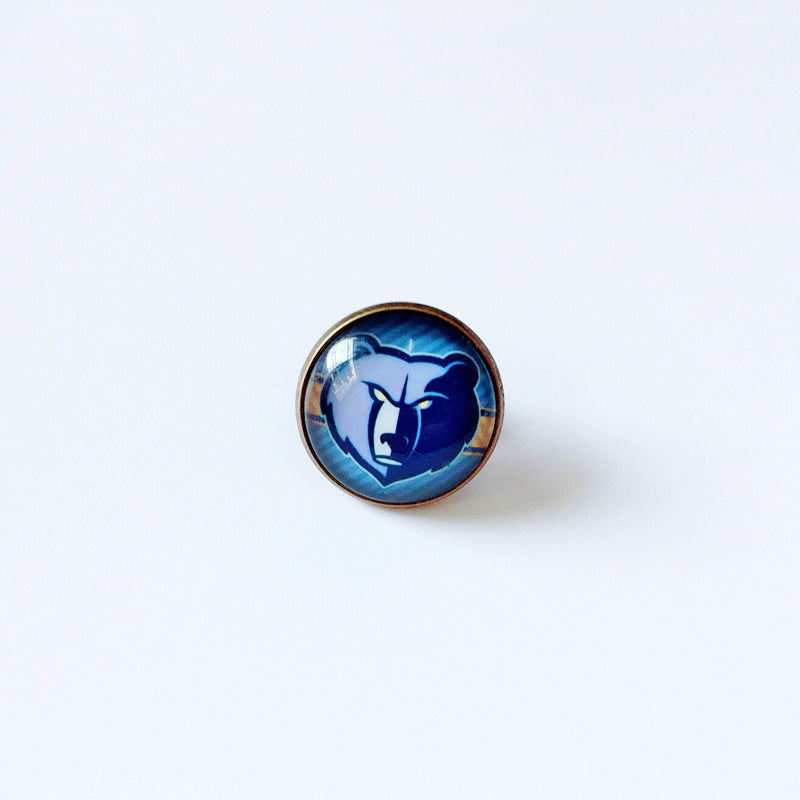 Pin de solapa metálico de equipos de baloncesto retro de la NBA - Insignia con gema vintage - Broche de Kobe Curry - Regalo para fans - Unisex