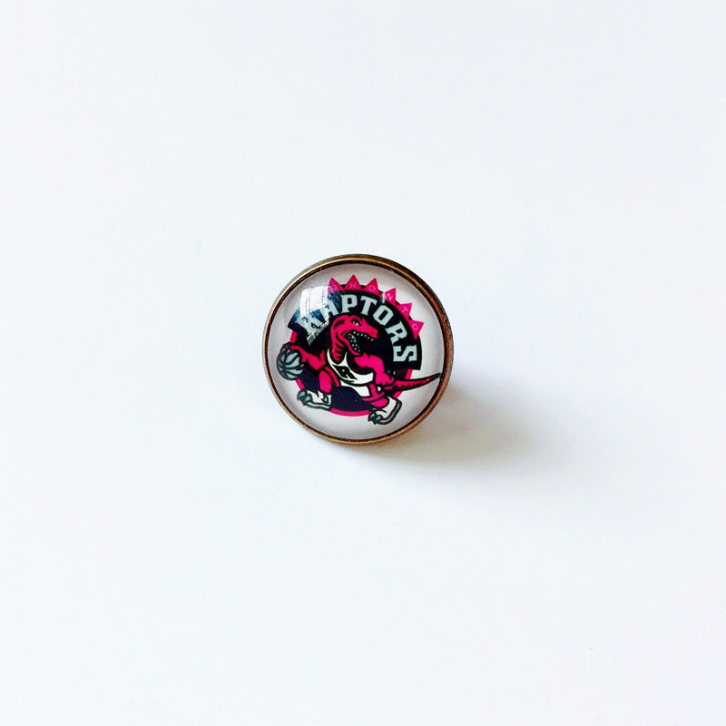 Pin de solapa metálico de equipos de baloncesto retro de la NBA - Insignia con gema vintage - Broche de Kobe Curry - Regalo para fans - Unisex