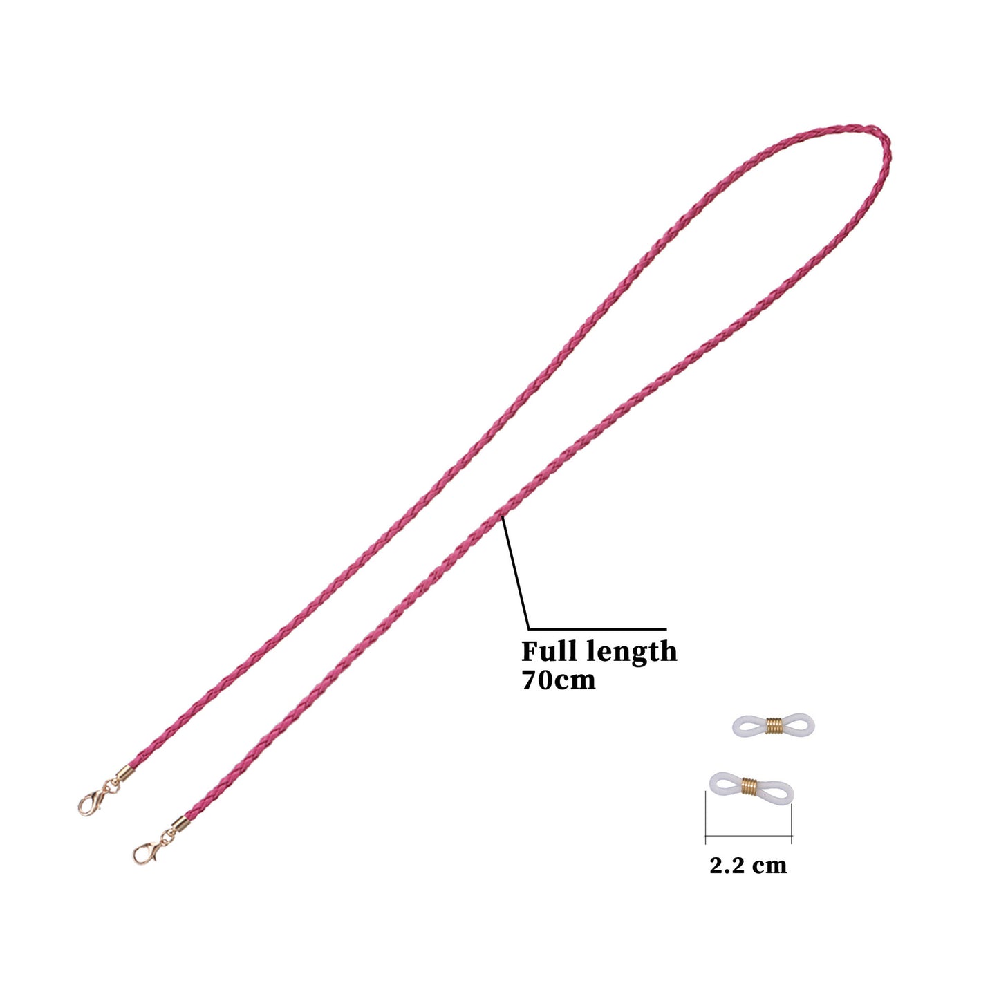 Elegant Fashion Braided Leather Eyeglass Chain for Women