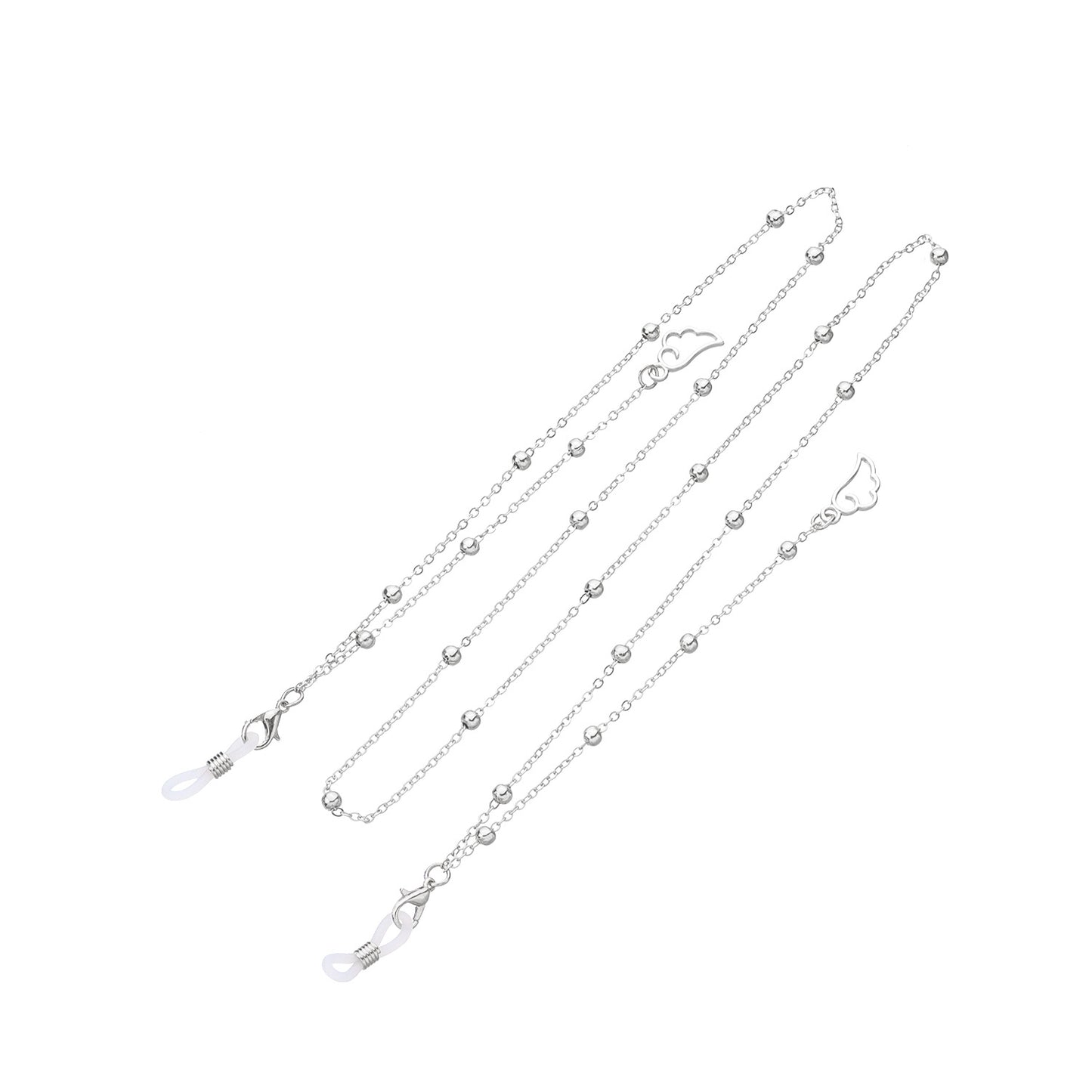 Angel Wing Round Ball Chain Eyewear Holder Alloy Accessory