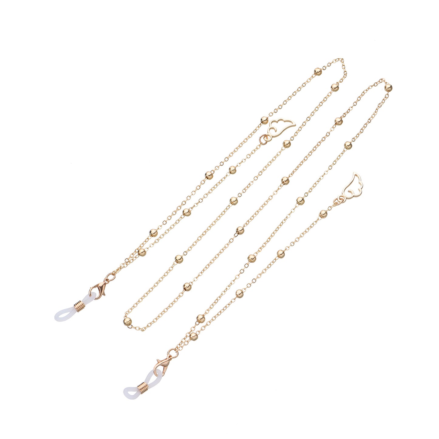 Angel Wing Round Ball Chain Eyewear Holder Alloy Accessory