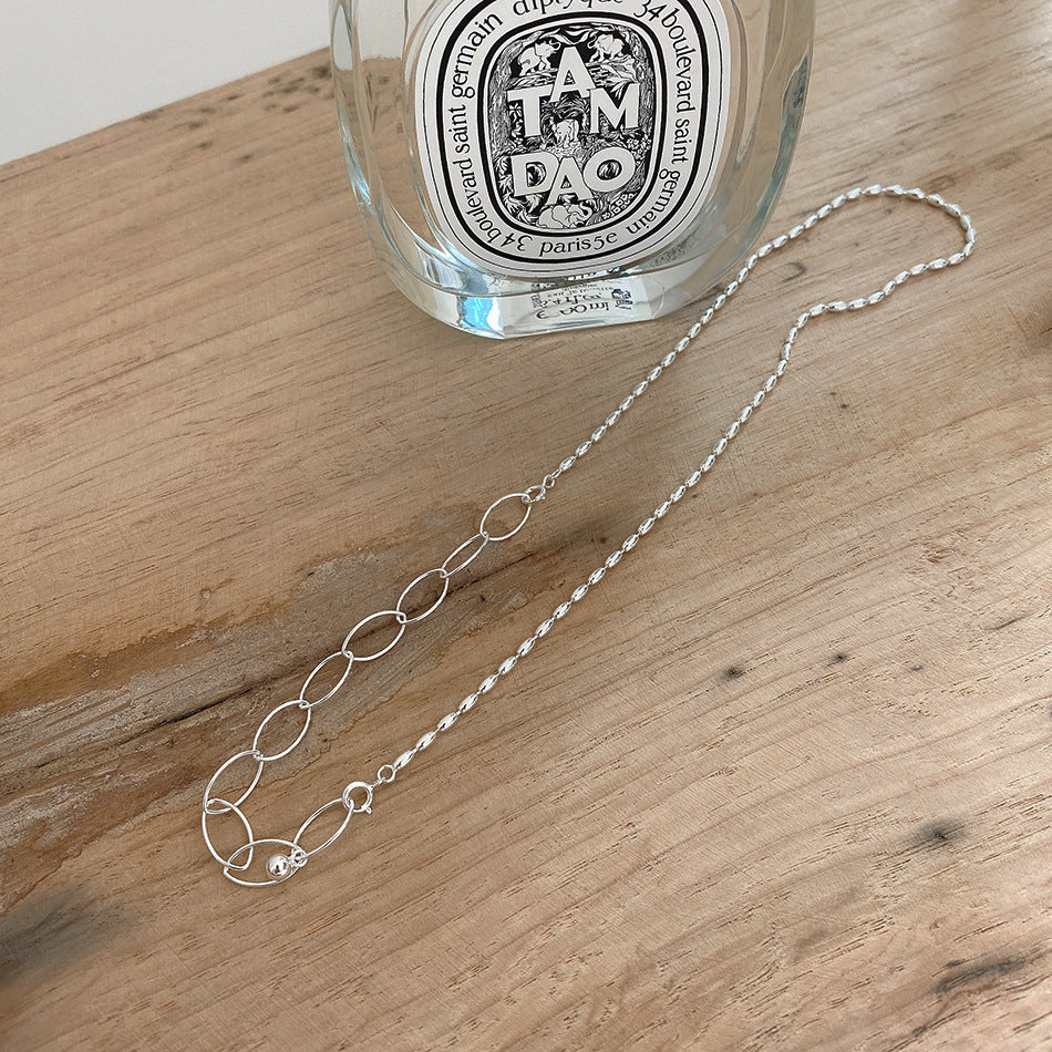 Collana con ciondolo geometrico in argento sterling 925 da donna, gioielli minimalisti stile vintage
