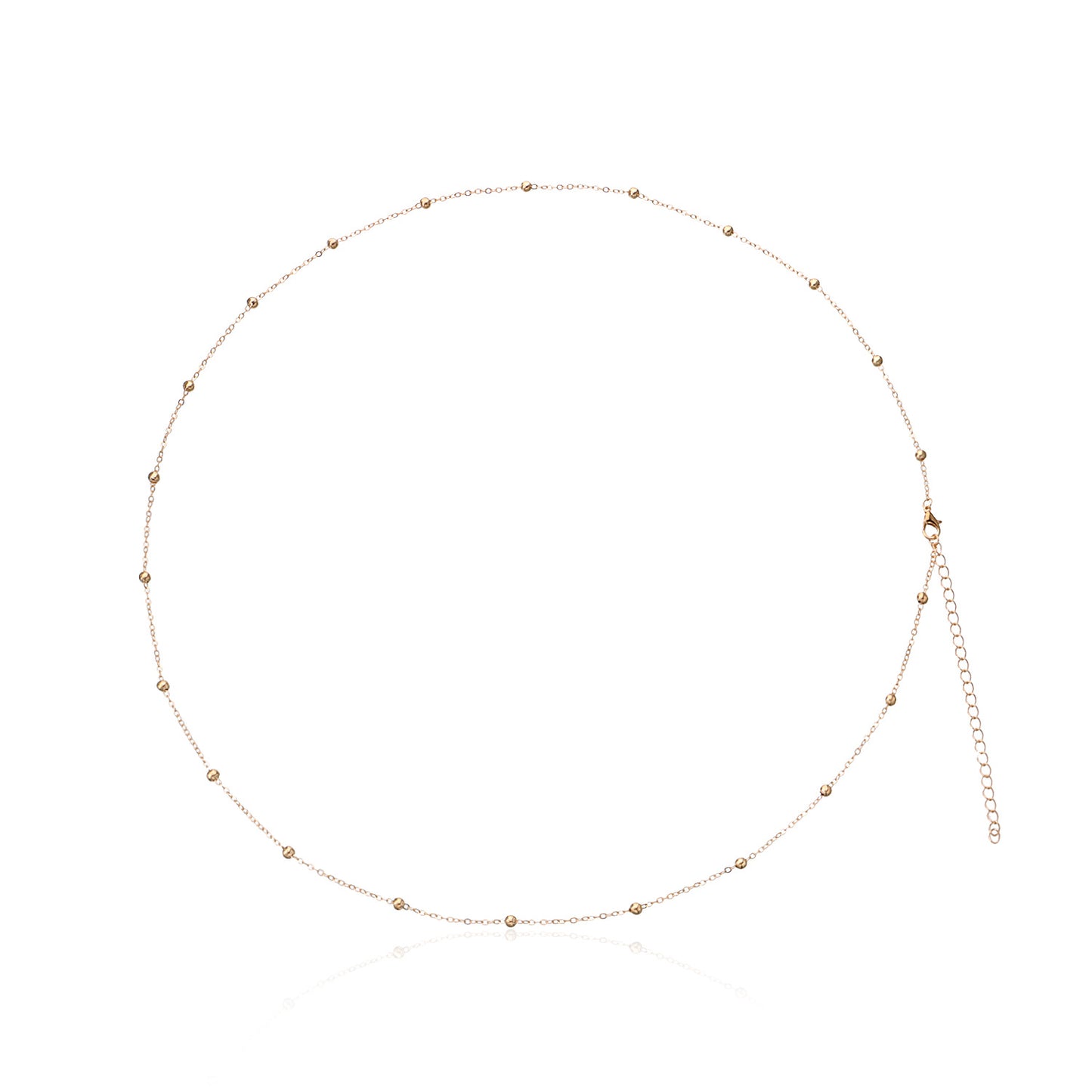 Gold Plated Round Bead Alloy Waist Chain for Women