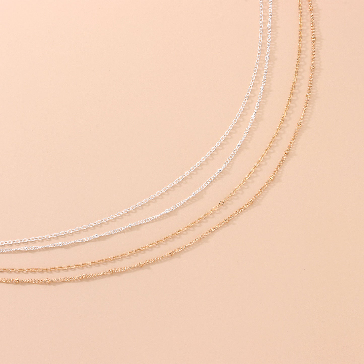Minimalist Blue Eye Round Alloy Ball Chain Body Chain for Women