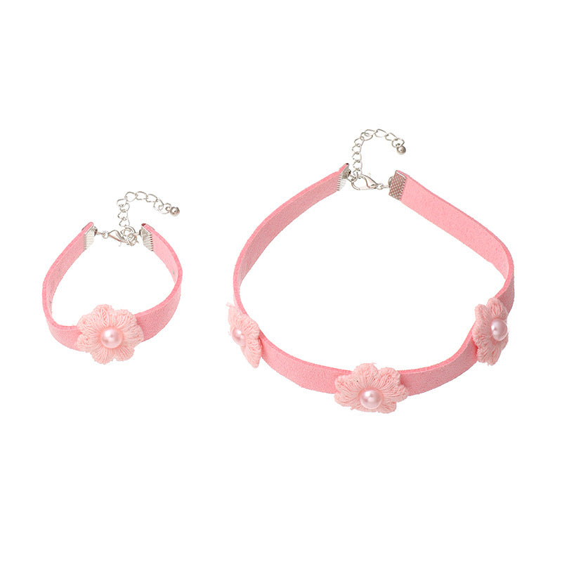 Graziosa Collana in Metallo per Bambine Stile Principessa Floreale con Finitura Artigianale