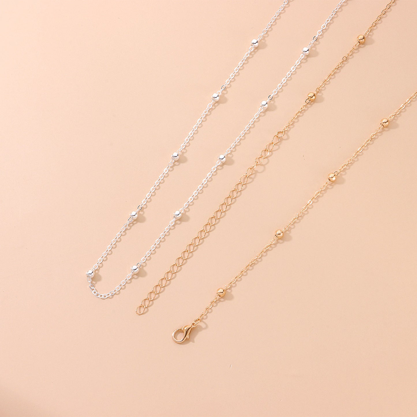 Gold Plated Round Bead Alloy Waist Chain for Women