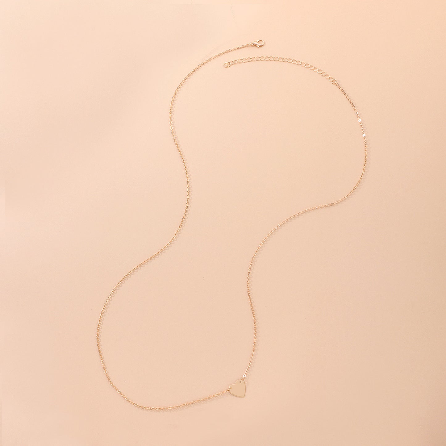 Heart Shaped Plated Alloy Body Chain for Women