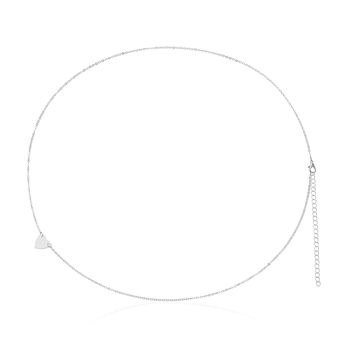 Heart Shaped Plated Alloy Body Chain for Women