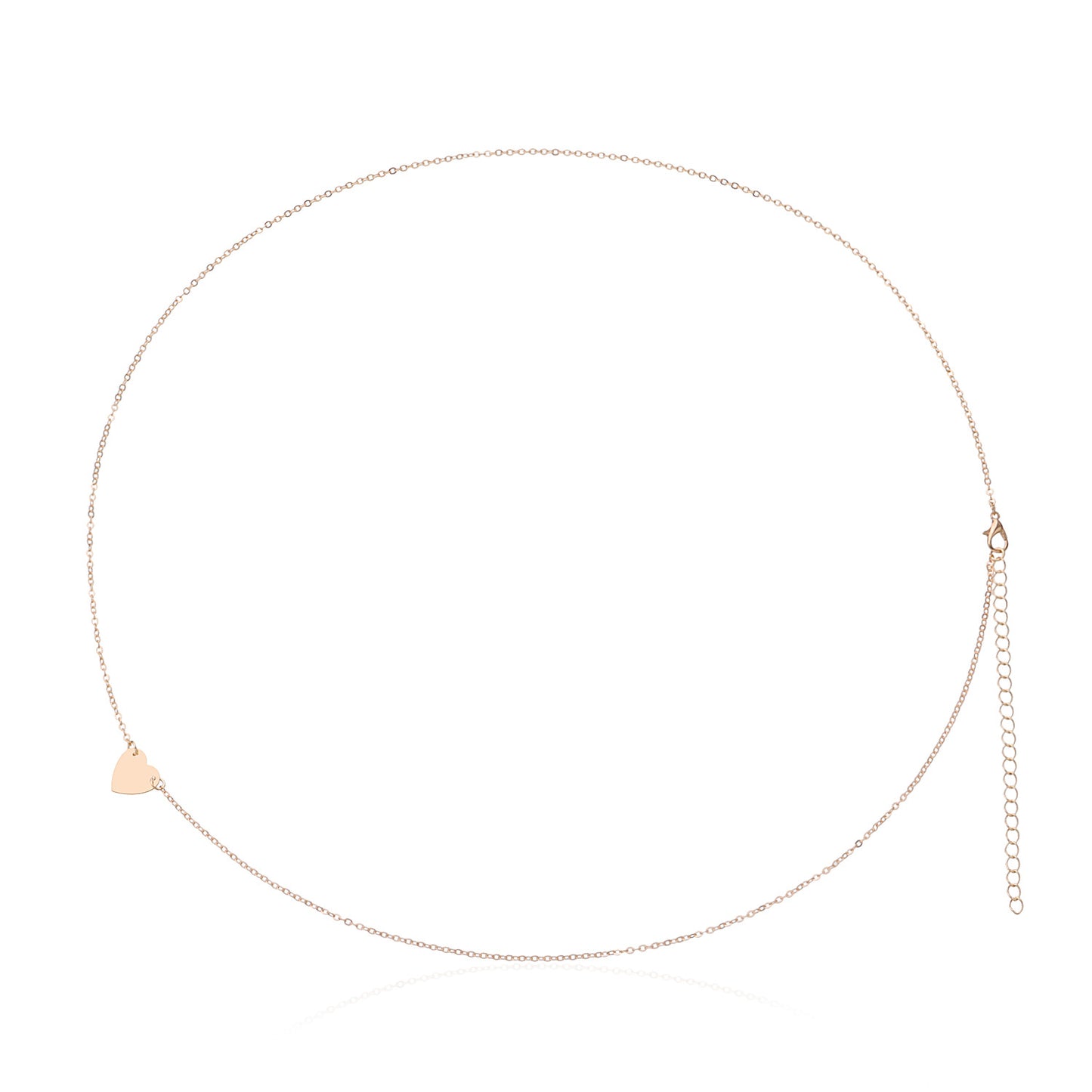 Heart Shaped Plated Alloy Body Chain for Women