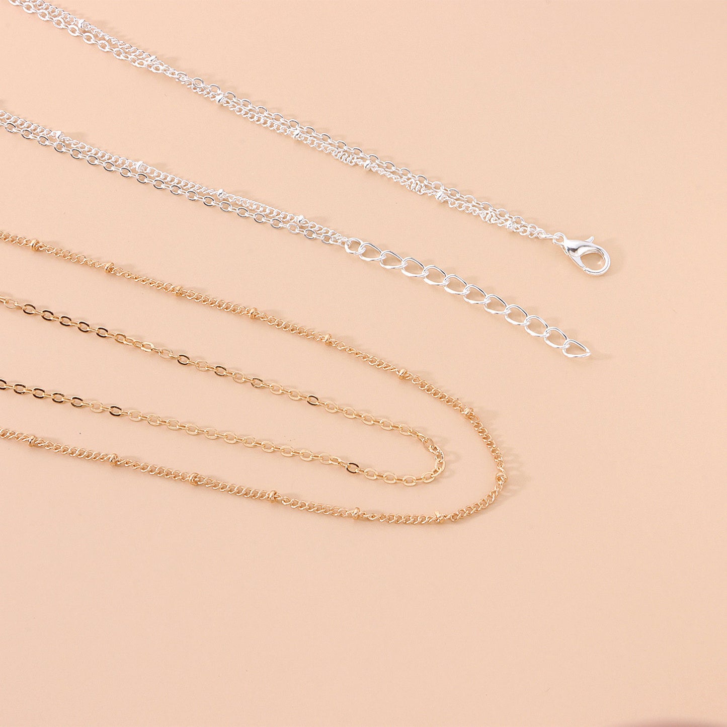 Minimalist Blue Eye Round Alloy Ball Chain Body Chain for Women