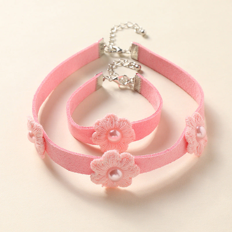 Graziosa Collana in Metallo per Bambine Stile Principessa Floreale con Finitura Artigianale