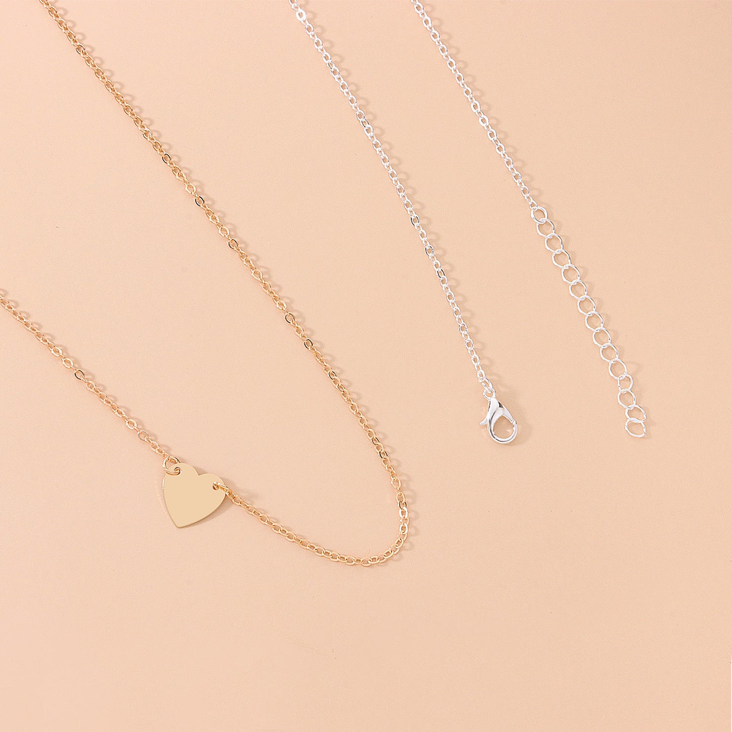 Heart Shaped Plated Alloy Body Chain for Women