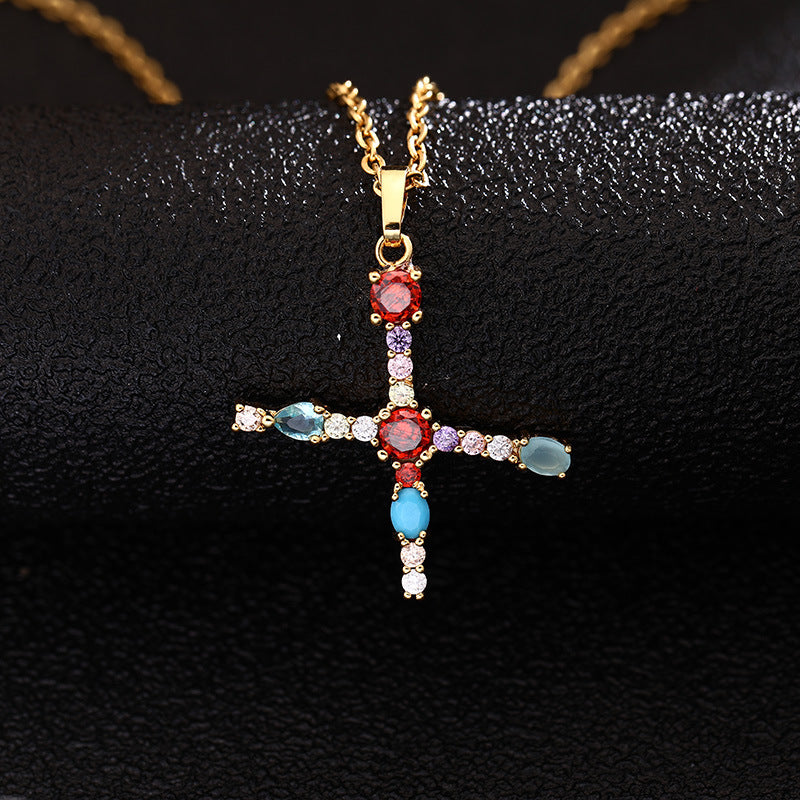 Collana con Lettera da Donna con Strass Intarsiati in Agata, Catena a O, Gioielli alla Moda Casual Unisex