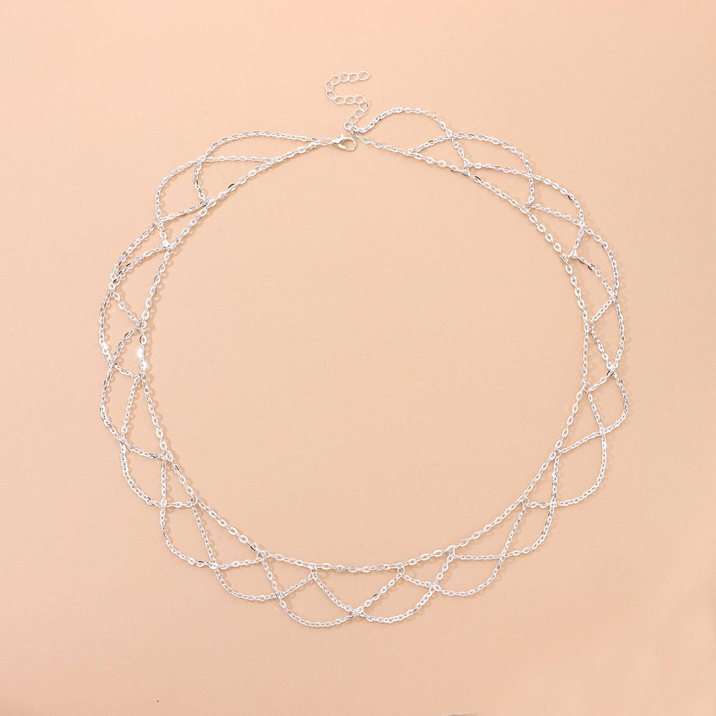 Punk Women's Geometric Alloy Headband with Metal Chains and Tassels