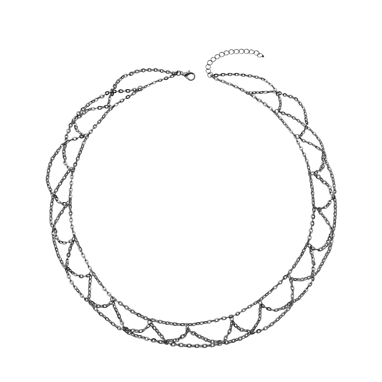 Punk Women's Geometric Alloy Headband with Metal Chains and Tassels