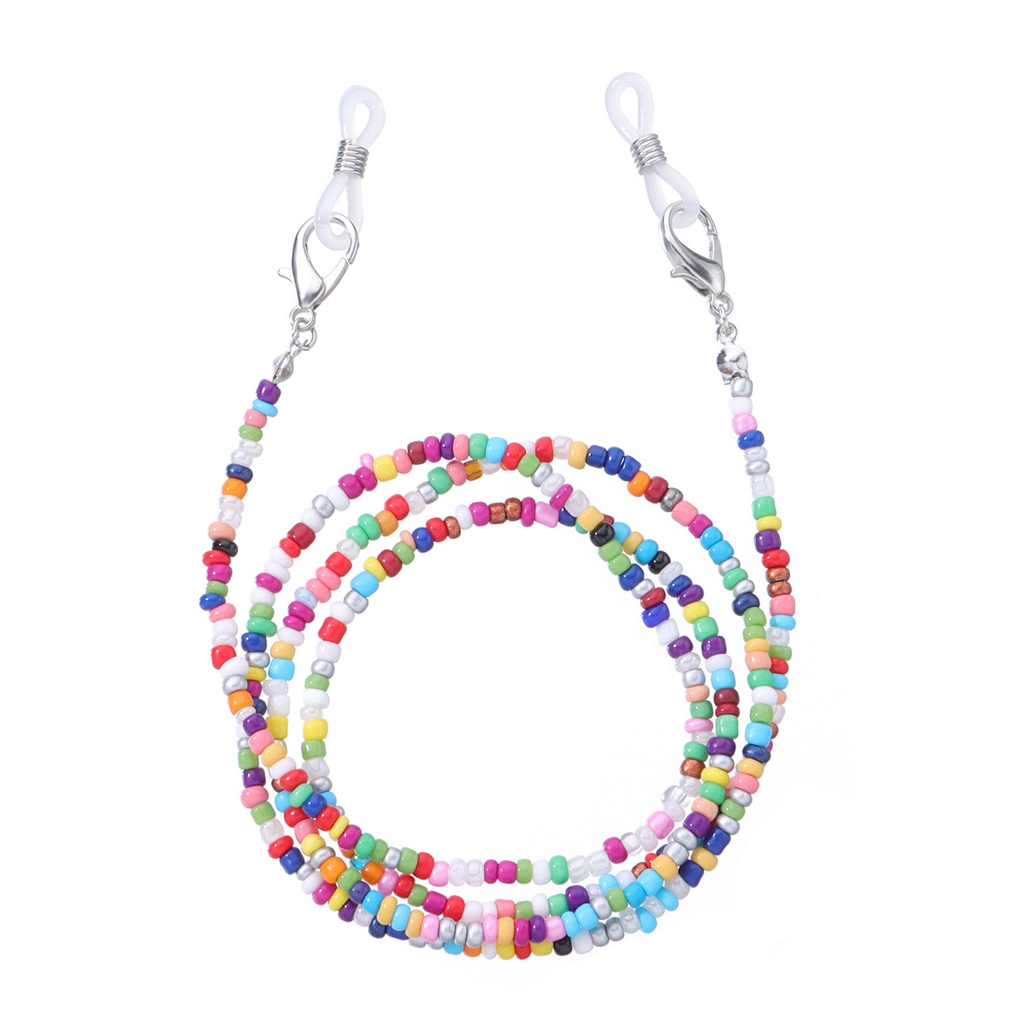 Colorful Glass Bead Mask Chain and Glasses Retainer for Women