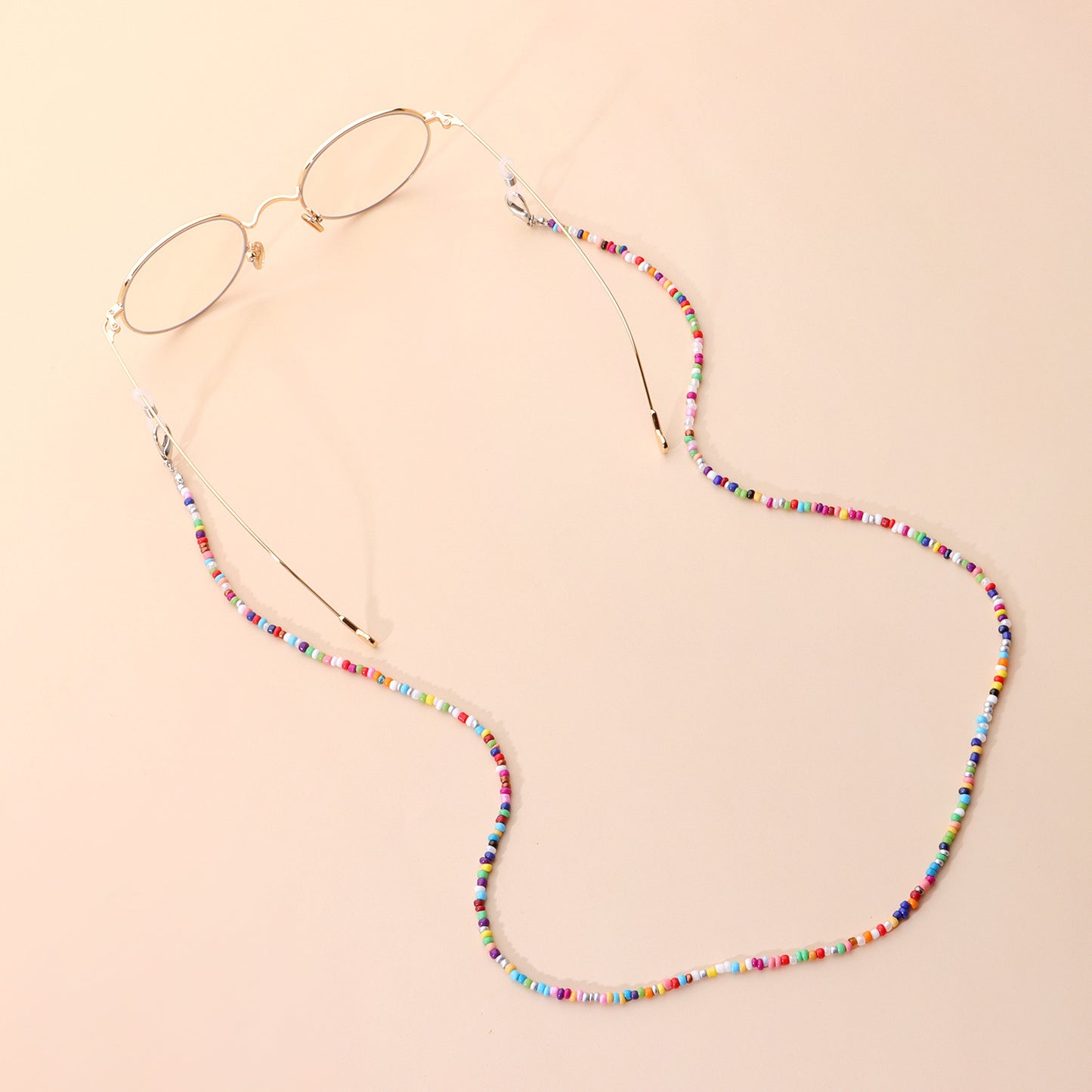 Colorful Glass Bead Mask Chain and Glasses Retainer for Women