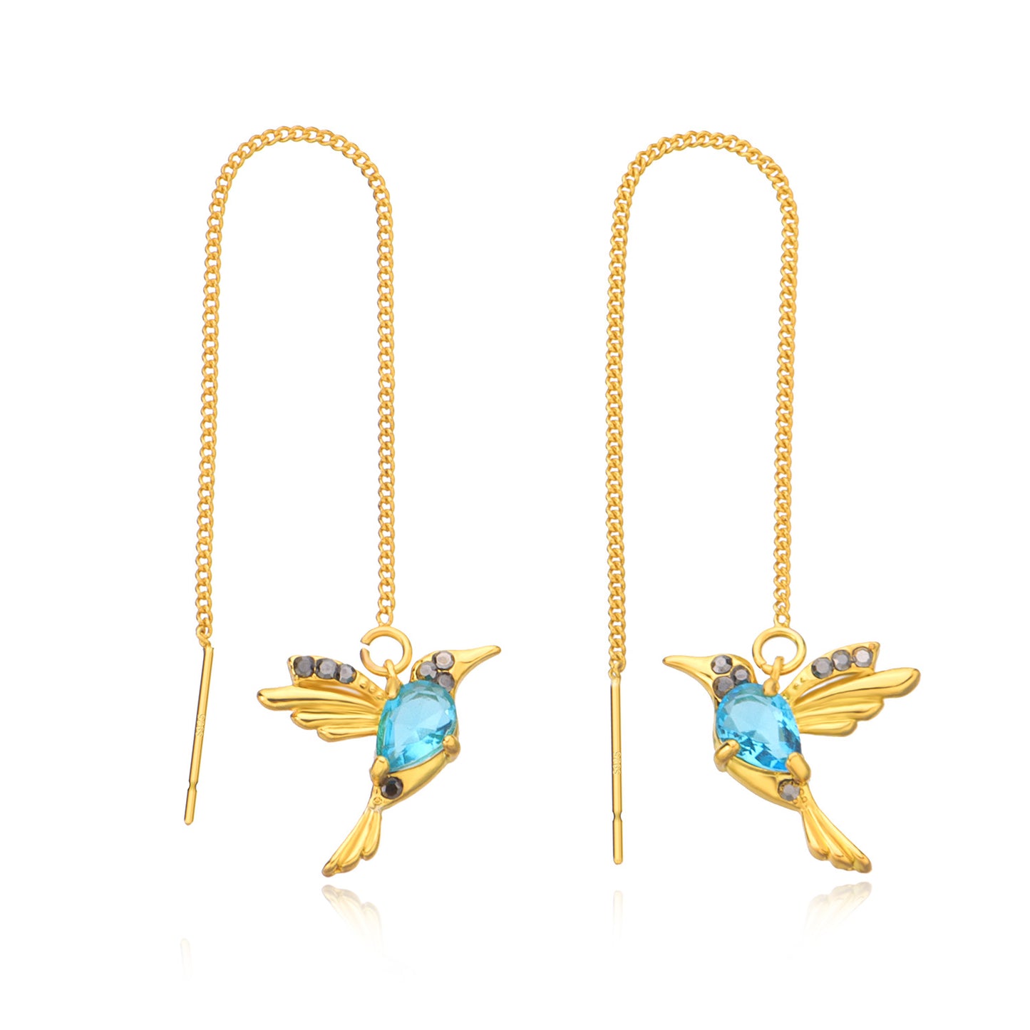 Vintage Animal Geometric Earrings for Women, Alloy Plated Statement Ear Jewelry, Trendy Exaggerated Bird Design