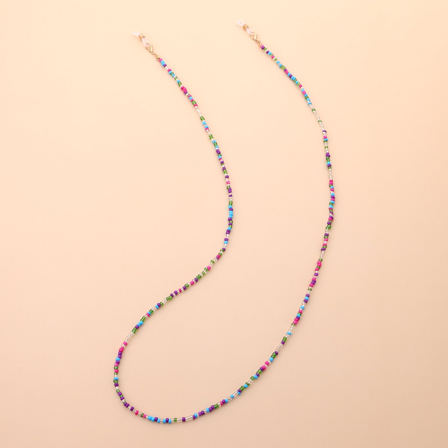 Colorful Glass Bead Ball Chain Eyewear Holder for Women