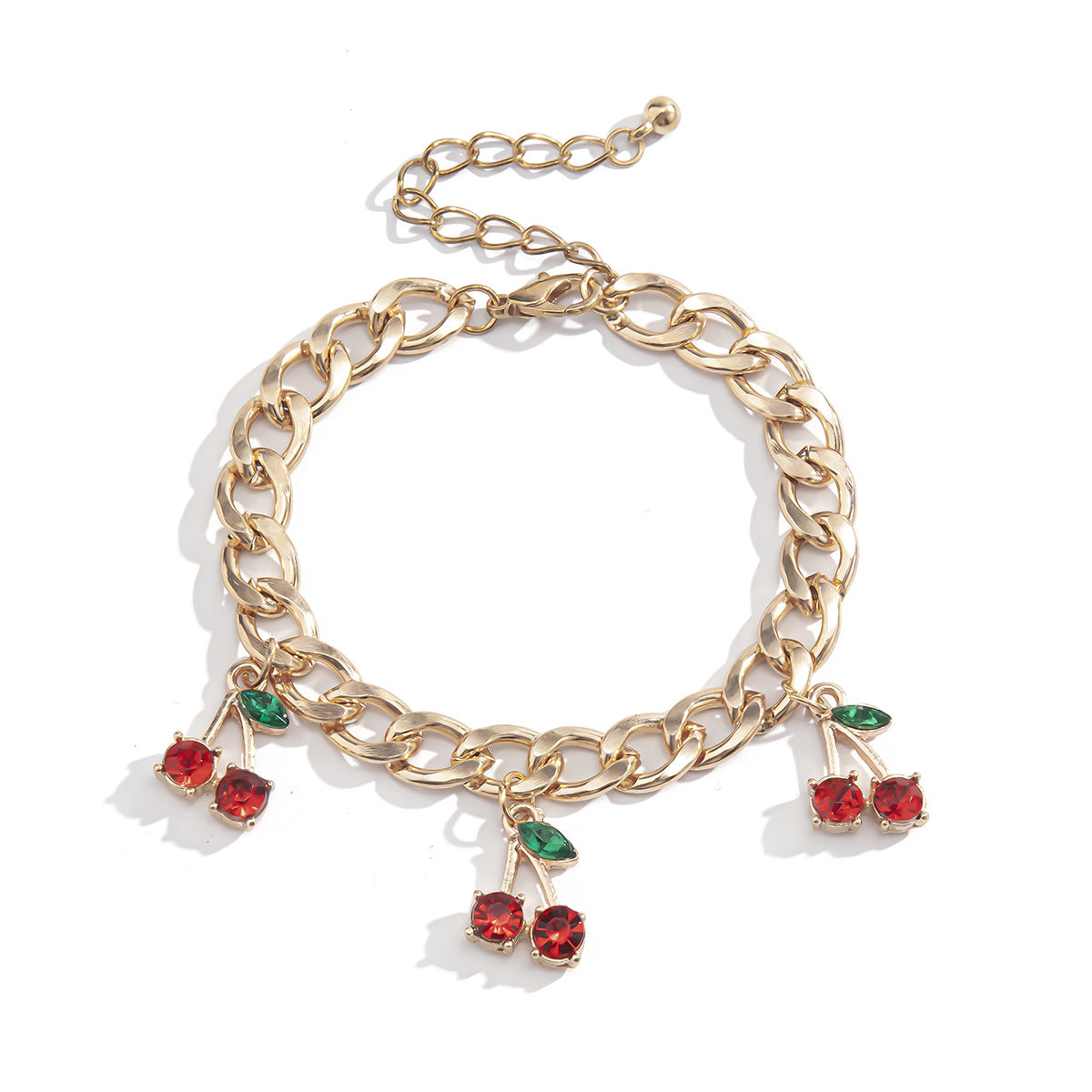 Collana con ciondolo a forma di frutta da donna, gioielli in lega con catena a croce stile fresco e dolce minimalista, design semplice e versatile