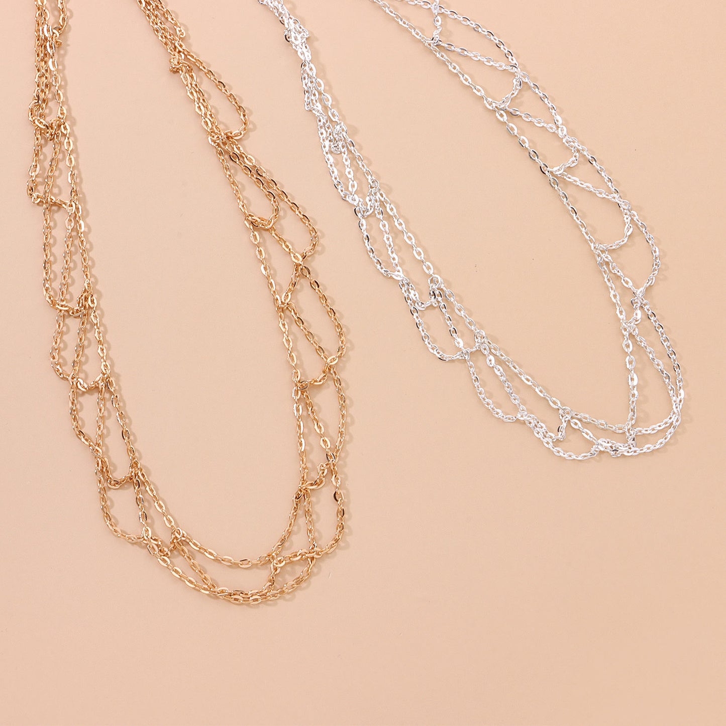 Punk Women's Geometric Alloy Headband with Metal Chains and Tassels