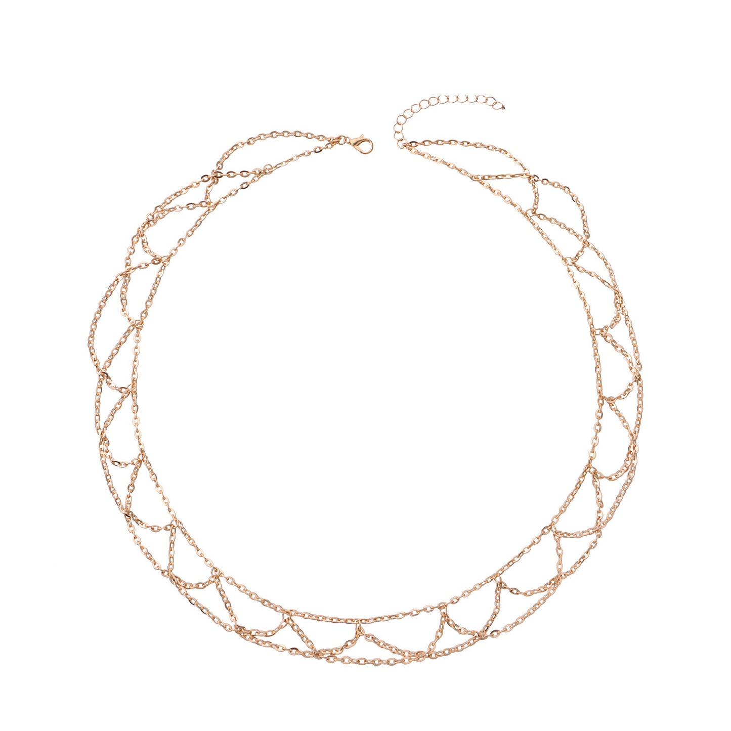 Punk Women's Geometric Alloy Headband with Metal Chains and Tassels