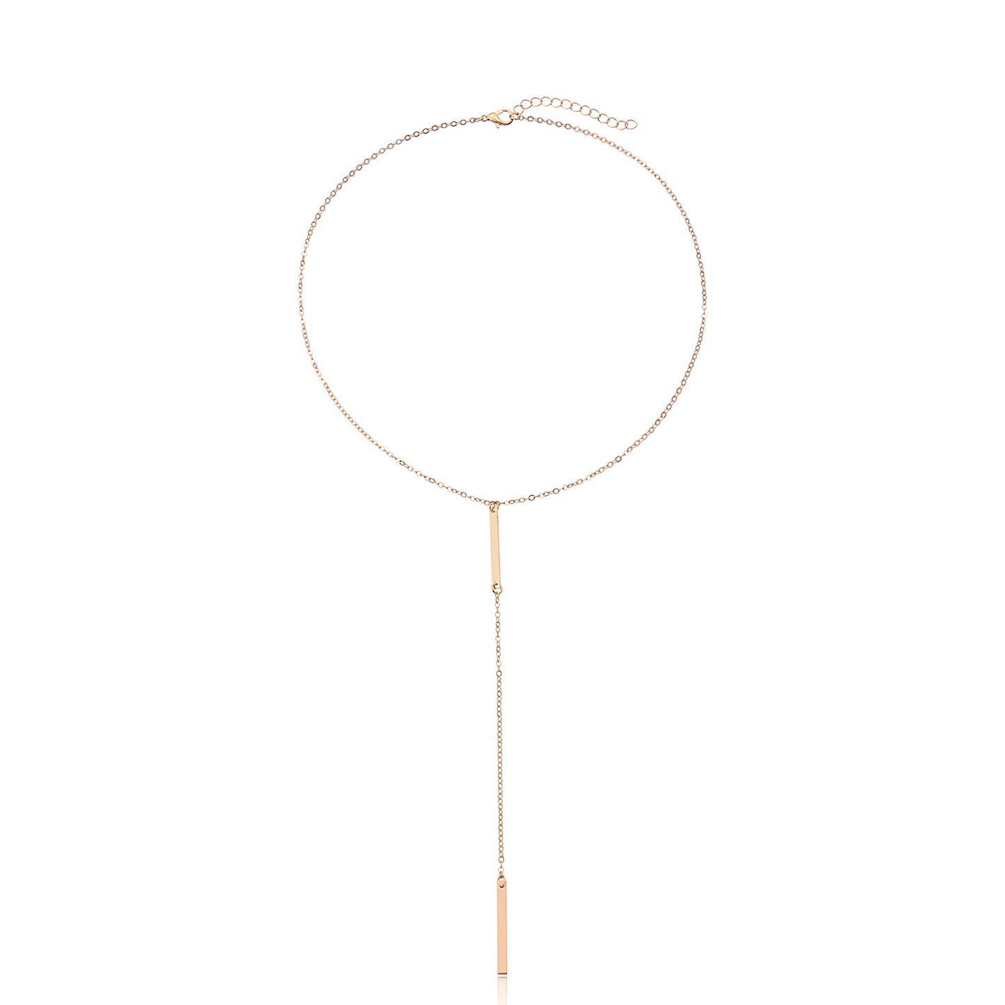 Minimalist Short Bar Necklace for Women Alloy Pendant Necklace with Regular Chain