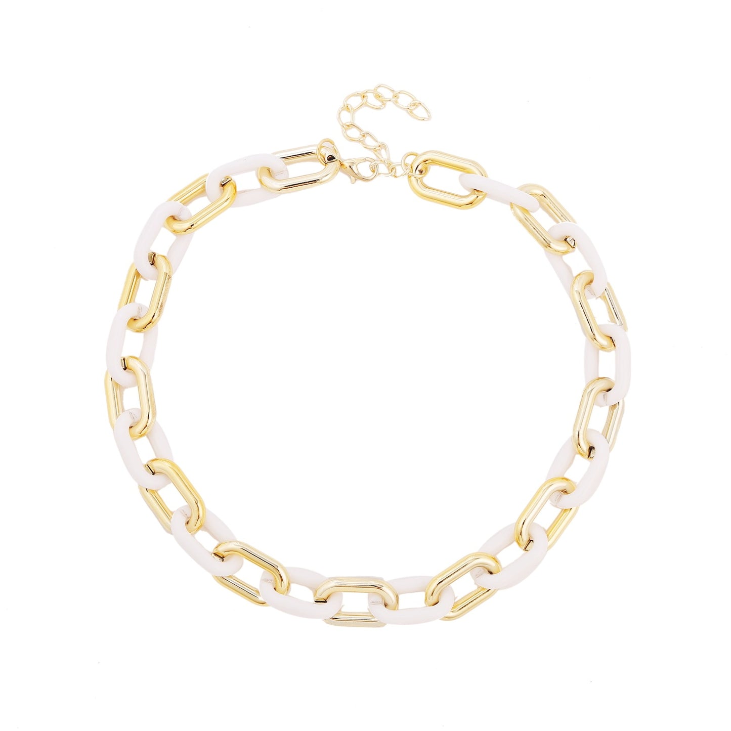 Hip-hop Geometric Acrylic Flat Necklace for Women