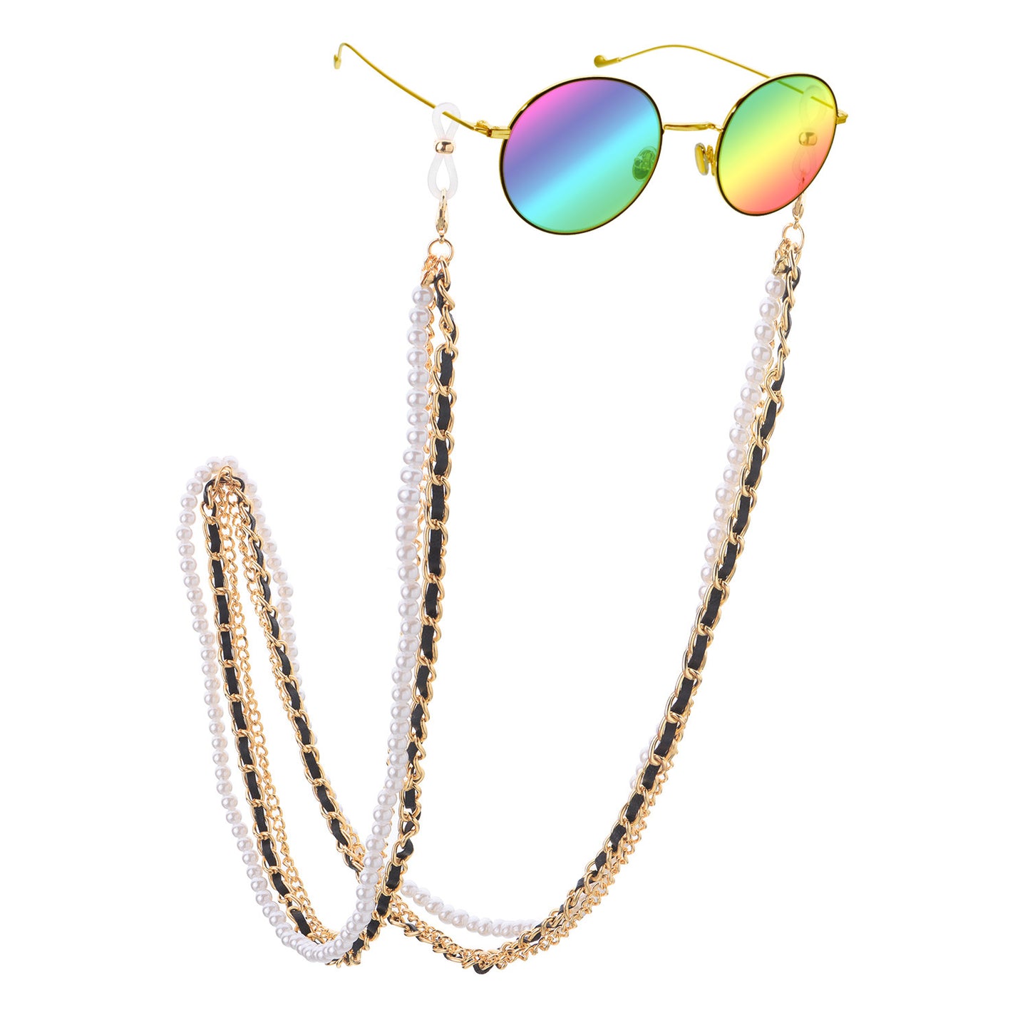 Fashion Women's Alloy Multi-Layer Pearl Eyeglass Chain