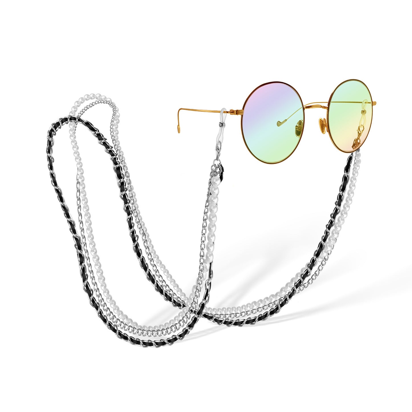 Fashion Multi-Layer Pearl Alloy Eyewear Chain for Women