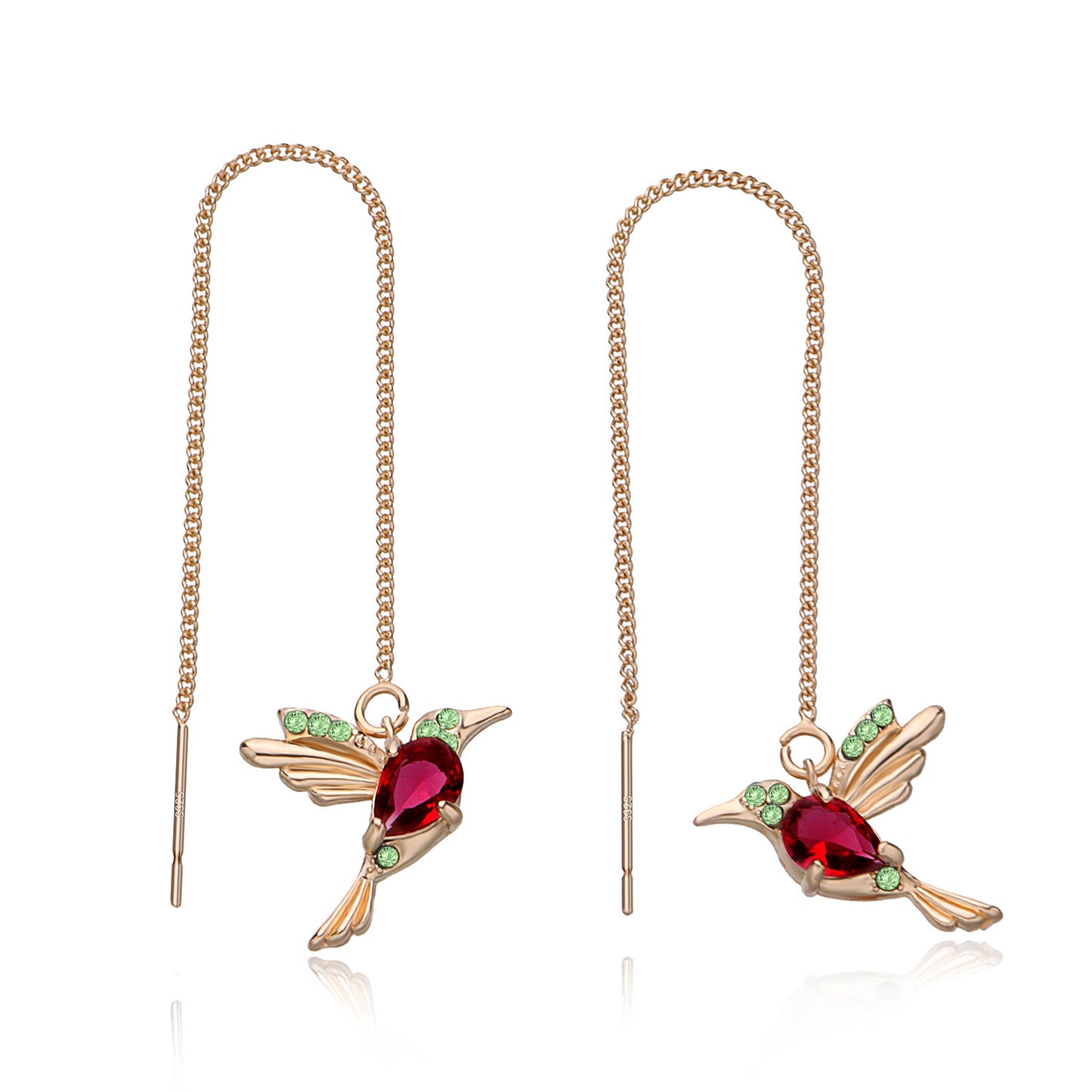 Vintage Animal Geometric Earrings for Women, Alloy Plated Statement Ear Jewelry, Trendy Exaggerated Bird Design