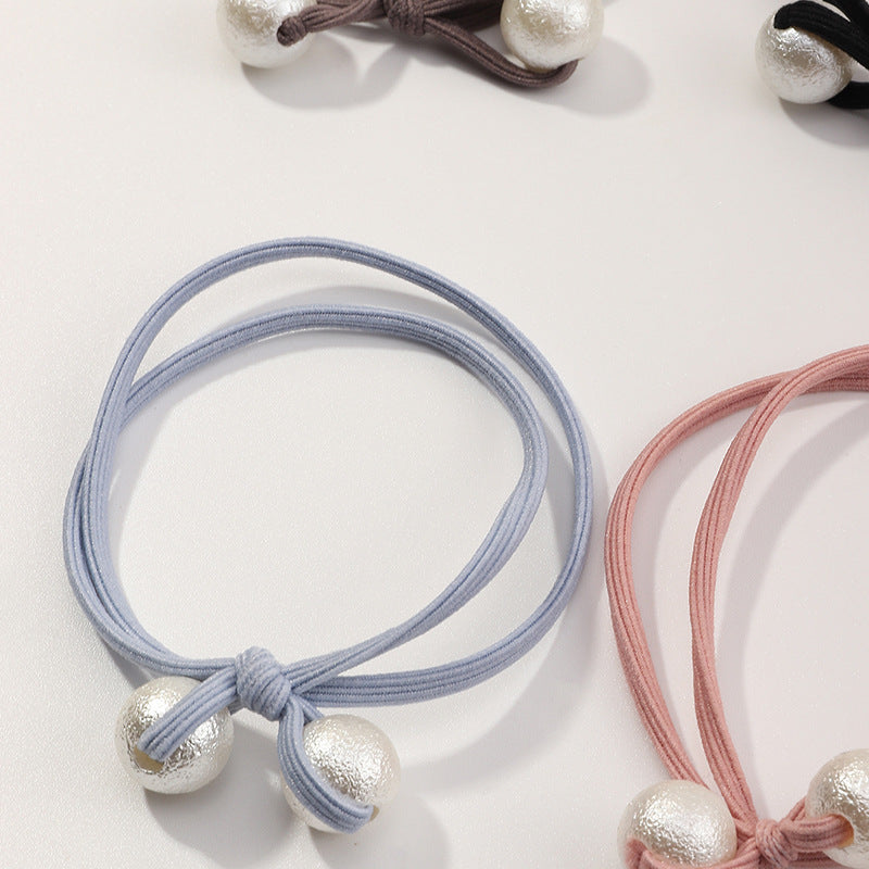 Goma de pelo minimalista con corazón floral para mujer con banda elástica y diseño circular