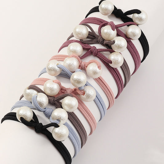 Fascia elastica per capelli da donna con design circolare e motivo floreale a cuore minimalista