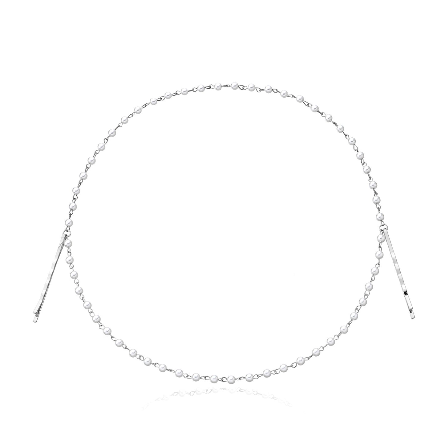 Women's Handmade Pearl Beaded Headband Hair Accessory Summer Versatile Minimalist Elegant Western Style Geometric Hairband