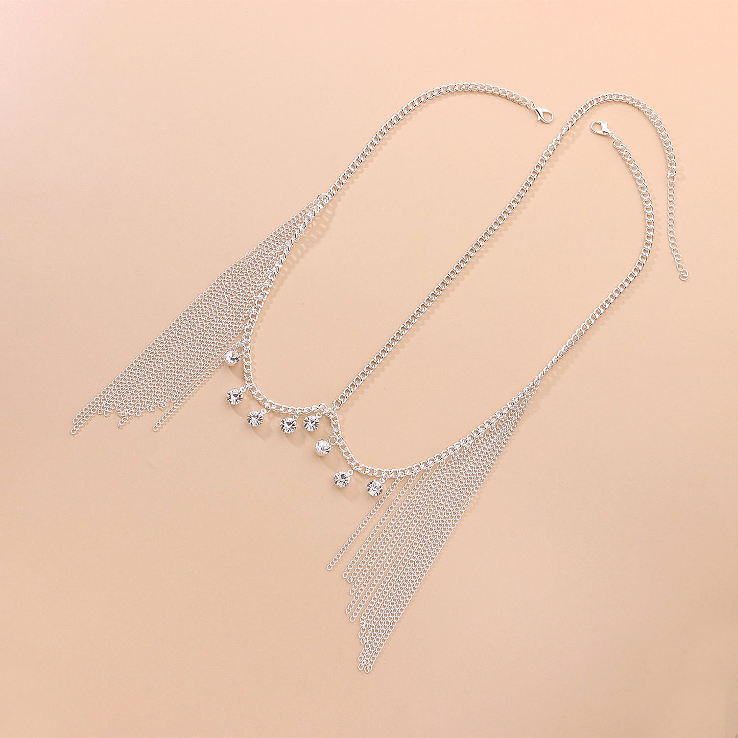 Fascia per Capelli Geometrica da Donna con Strass e Catena in Lega per Capelli