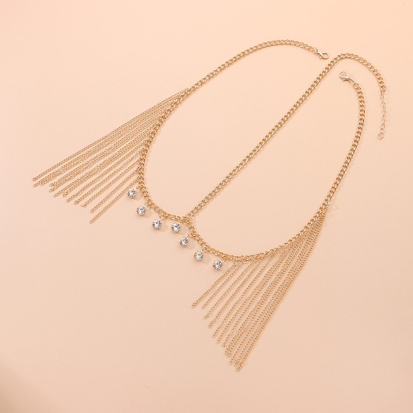 Fascia per Capelli Geometrica da Donna con Strass e Catena in Lega per Capelli