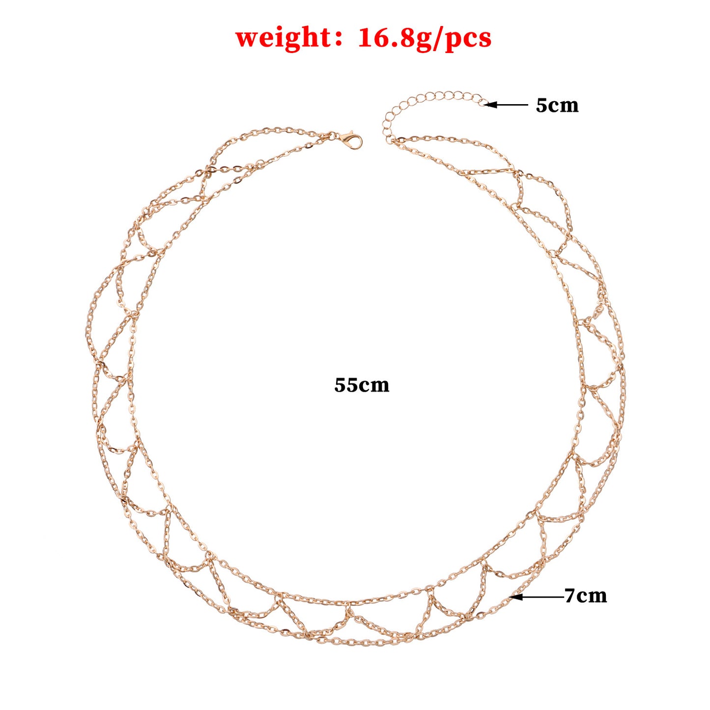 Punk Women's Geometric Alloy Headband with Metal Chains and Tassels