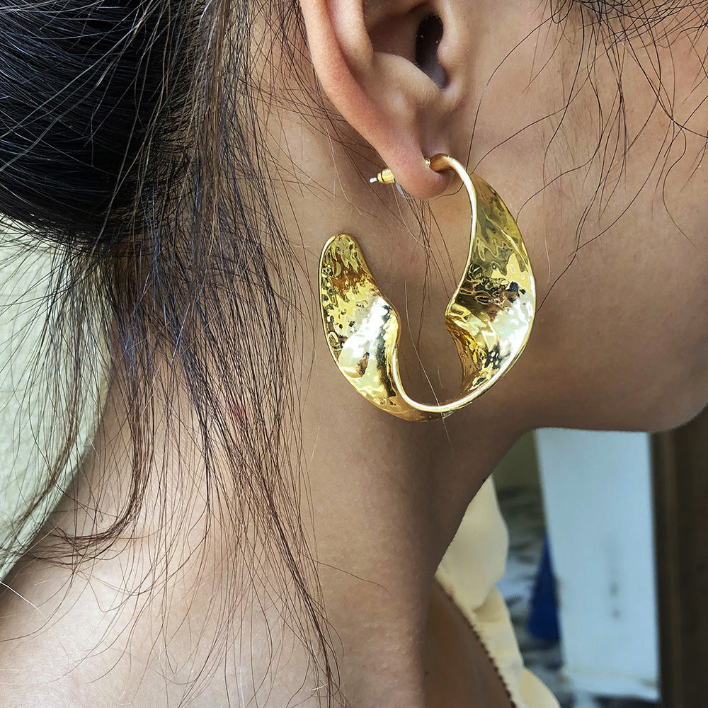 Geometric Earrings for Women, Alloy Plated, Unique Design, Fashion Jewelry, Gift for Birthday, Wedding, Holiday, Travel Souvenir, Corporate Gift, Anniversary, Business Present, Opening Ceremony, Award, PR Event