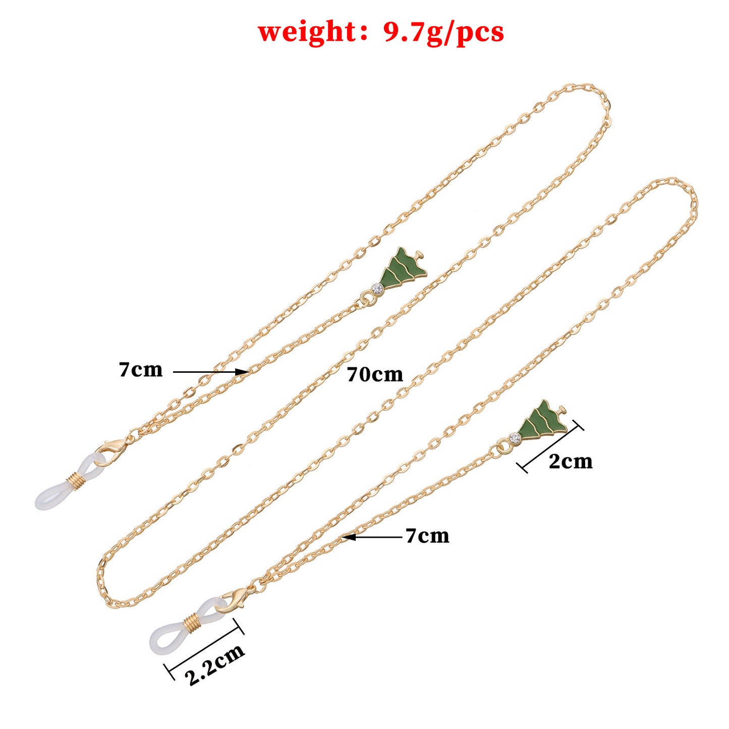 Elegant Fashion Drip Oil Alloy Tassel Eyeglass Chain for Women