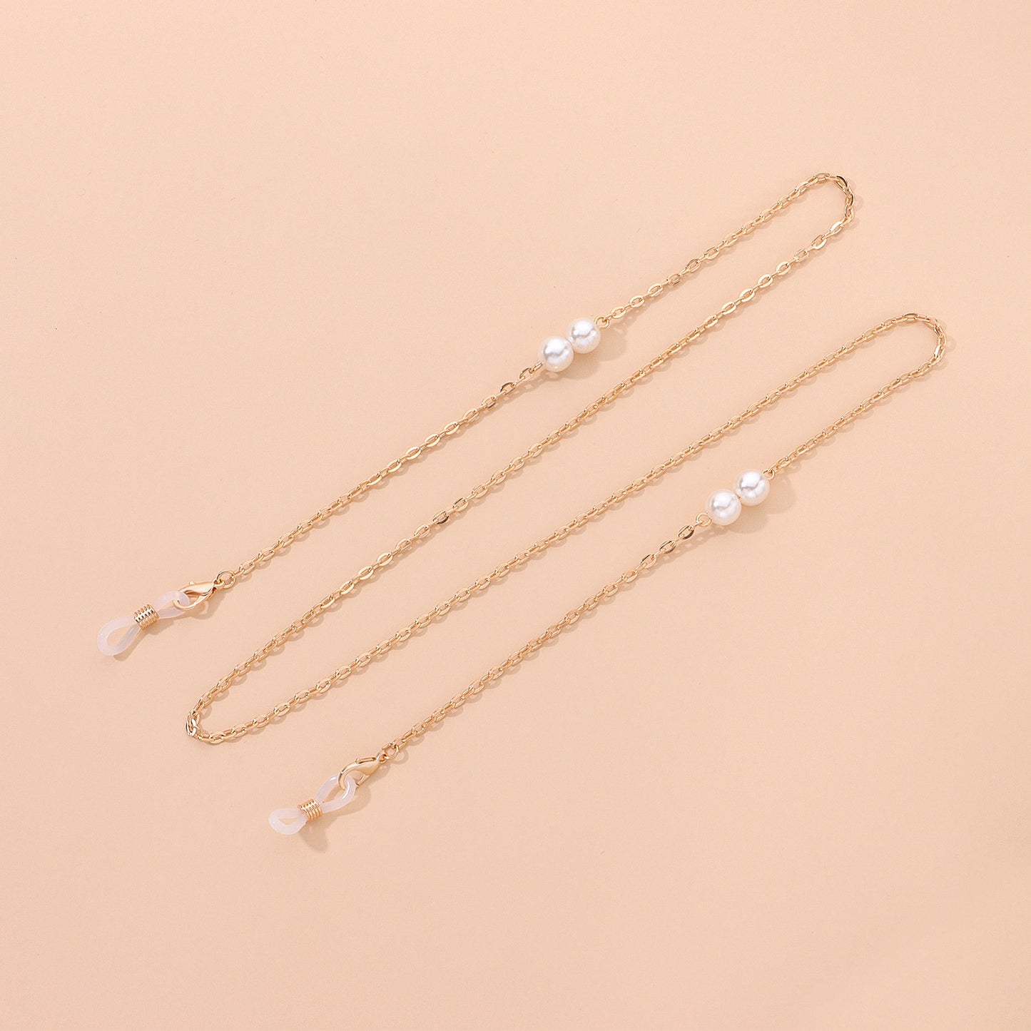 Minimalist Alloy and Pearl Eyeglass Chain