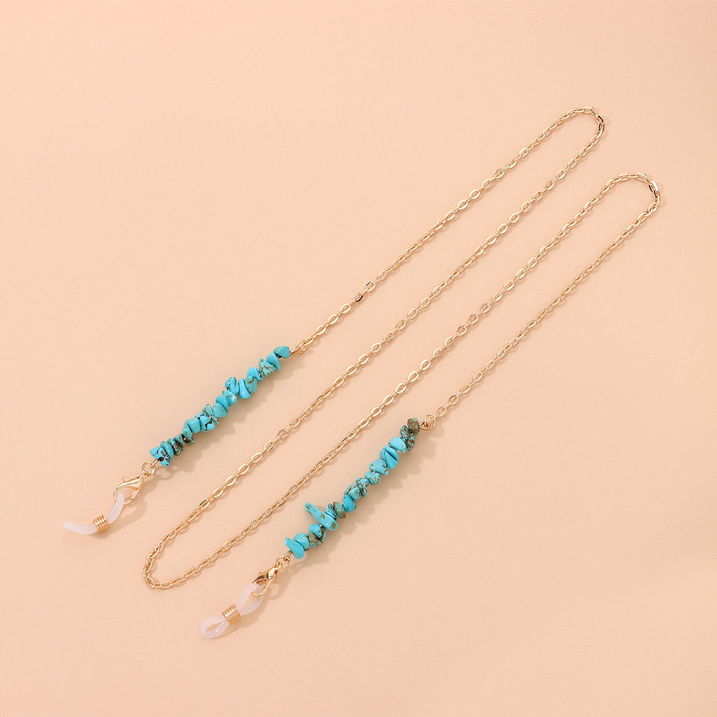 Minimalist Elegant Turquoise Inlay Alloy Eyewear Chain